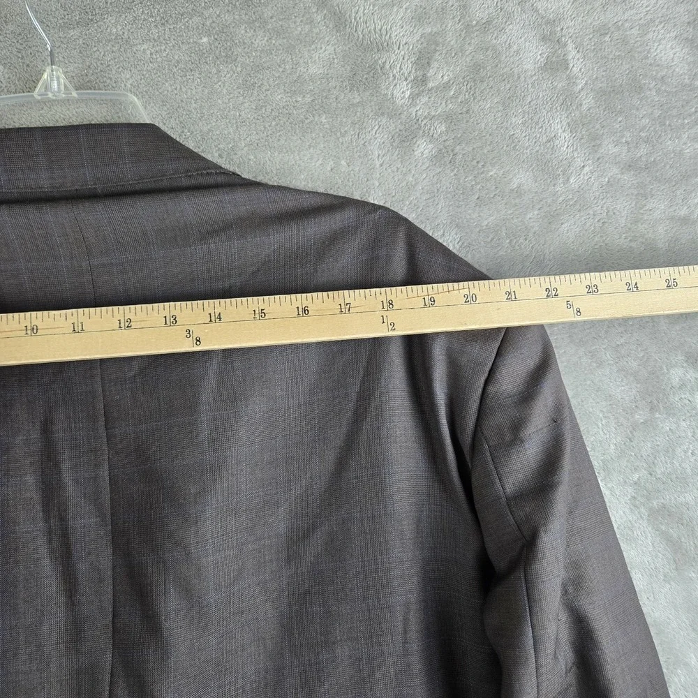 Emilio Yuste Tradicional Blazer Jacket Mens Gray Checkered 2 Buttons Sport Coat